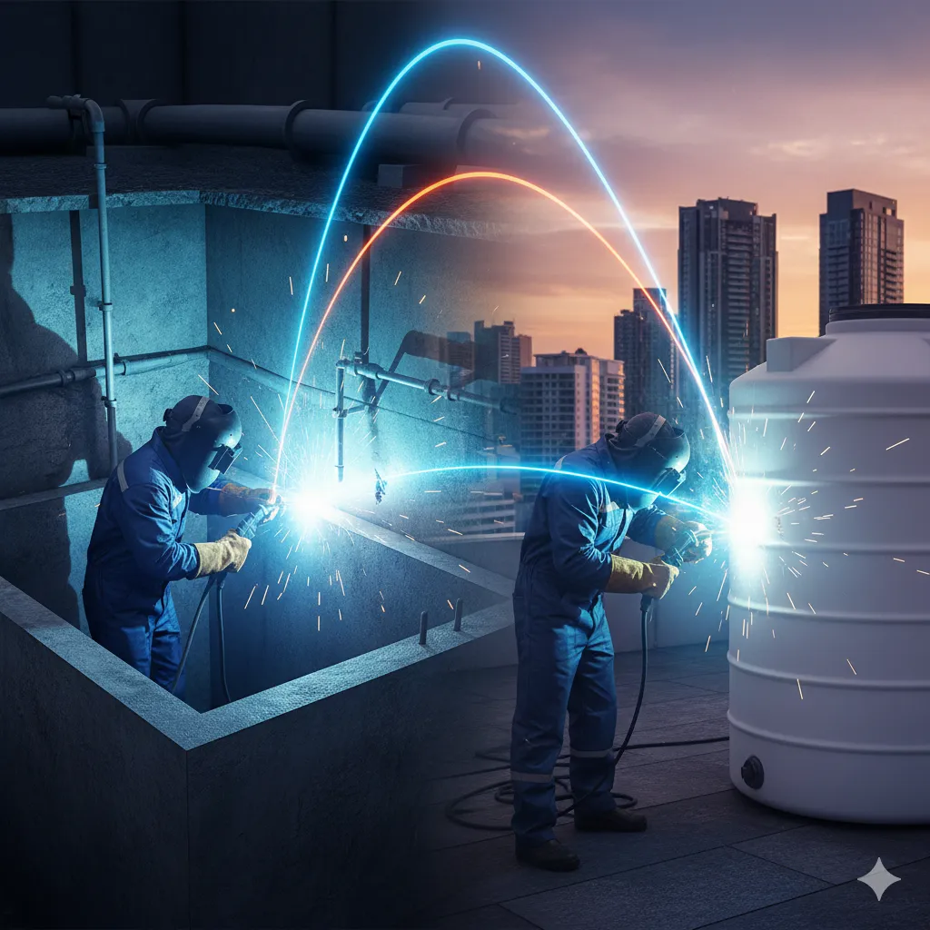 لحام خزانات أرضية وعلوية بالرياض