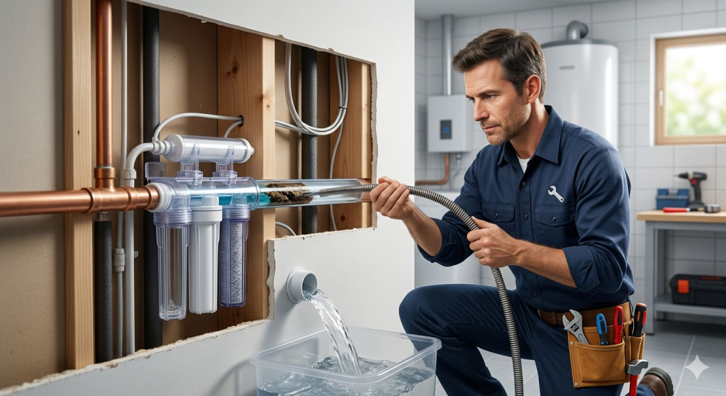 حل مشكلة انسداد مواسير المياه،